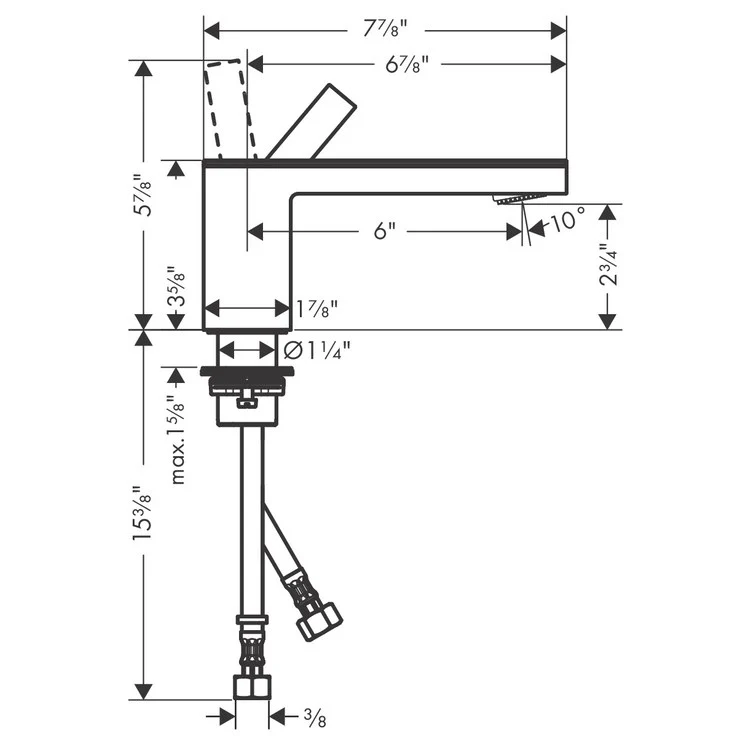 MyEdition 70 Single Handle Bathroom Faucet with Push Open Drain - Frankwebs