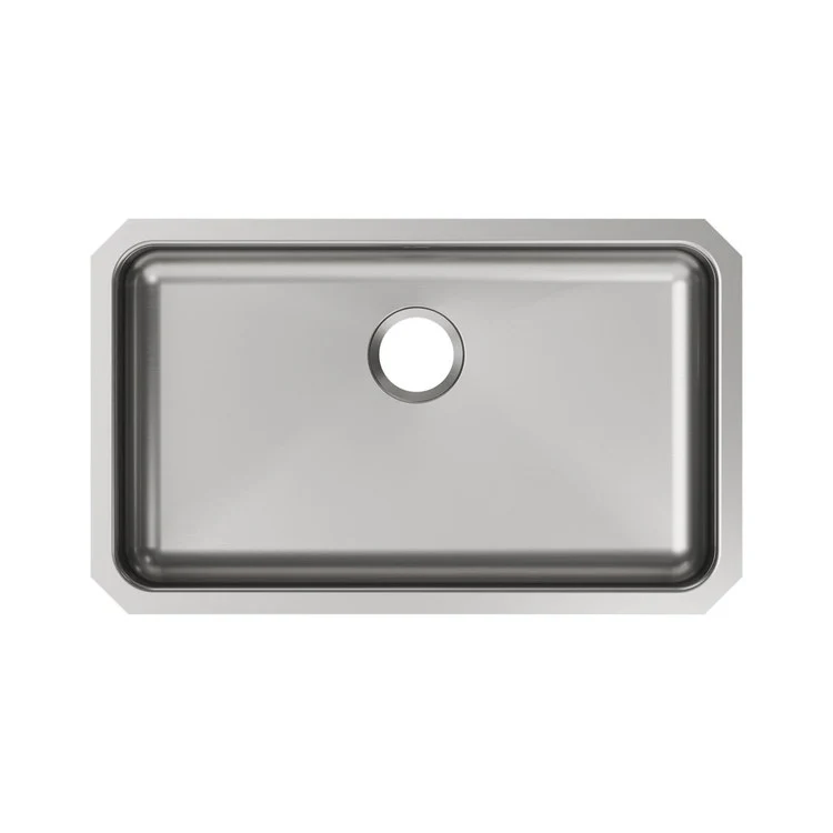 Kitchen Sink Lustertone Classic 30.5 x 18.5 Inch Single Bowl ADA Lustertone Undermount Rectangle Drain Location Rear Center Depth 5-3/8 Inch Bottom Only Pads - Frankwebs