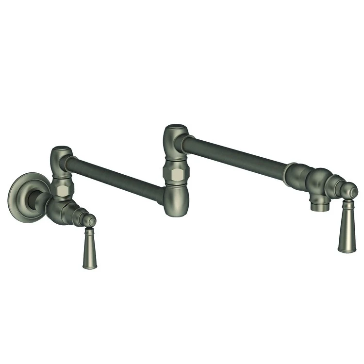 Pot Filler Jacobean Wall Mount 2 Lever ADA Polished Brass Uncoated Living - Frankwebs