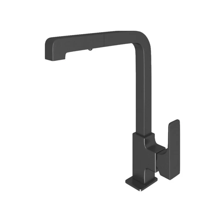 Kitchen Faucet Quartile Pull-Out 1 Metal Side Lever Polished Nickel 1.8 Gallons per Minute - Frankwebs