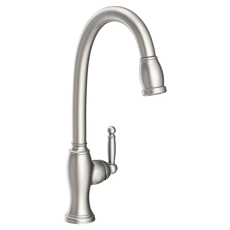 Kitchen Faucet Nadya 1 Lever ADA Matte White Pull Down Spout Height 11-3/4 Inch 1.8 Gallons per Minute - Frankwebs
