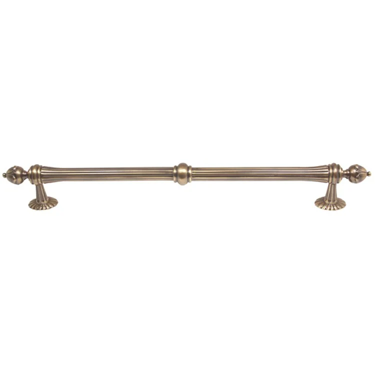 Pull Ornate Oversized Satin Nickel Brass 12 Inch 12-1/4 Inch 2-1/2 Inch - Frankwebs