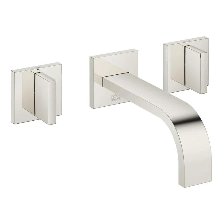 Lavatory Faucet MEM Wall Mount Mixer 2 Lever ADA WaterSense Dark Chrome 1.2 Gallons per Minute Less Drain 3 Hole - Frankwebs