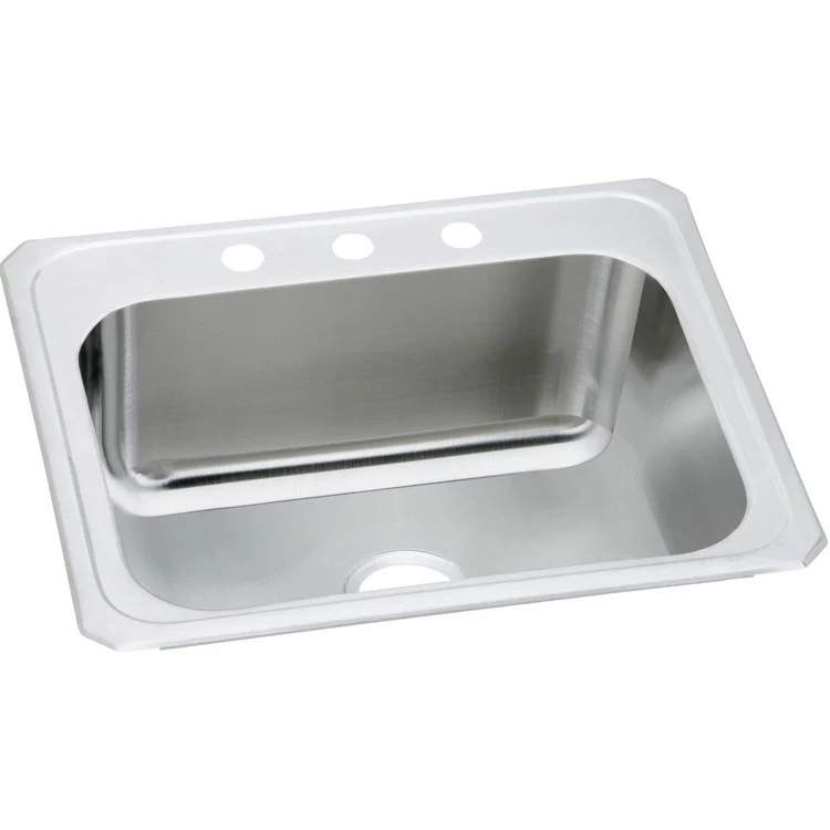 Kitchen Sink Pursuit 25 x 22 Inch Single Bowl Brushed Satin Drop-In - Frankwebs