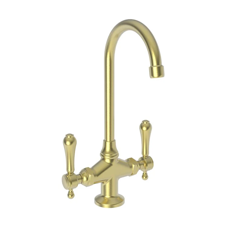 Bar Faucet Chesterfield 2 Lever ADA Satin Bronze PVD Spout Height 10 Inch - Frankwebs
