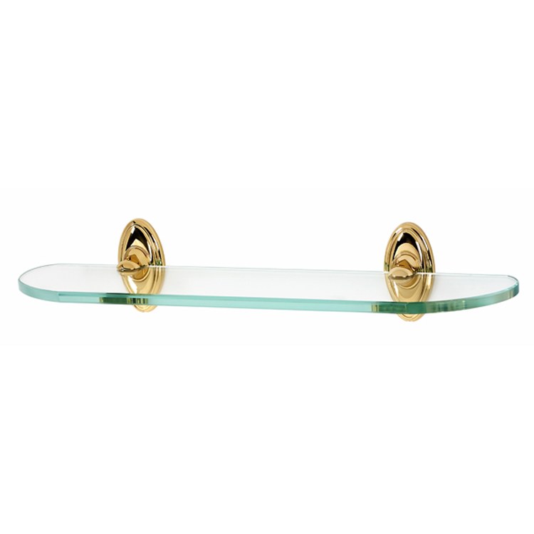 Shelf Classic Traditional Bath with Brackets Antique English Matte 18 Inch Brass/Glass - Frankwebs
