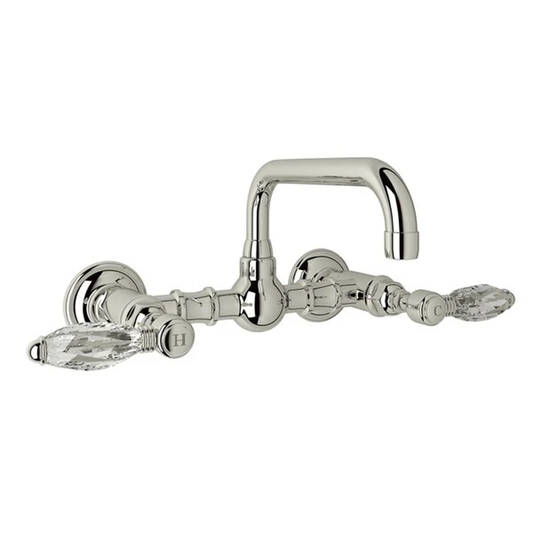 Lavatory Faucet Acqui Wall Mount 2 Swarovski Crystal Lever Tuscan Brass 1.2 Gallons per Minute 2 Holes - Frankwebs