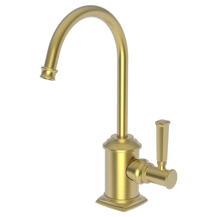 Cold Water Dispenser Zemora 1 Lever ADA Gooseneck Satin Brass PVD - Frankwebs