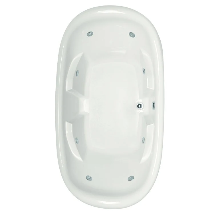 Combination Tub Designer Collection Natalie 78 x 44 x 24 Inch Drop-In Center Drain White Oval - Frankwebs