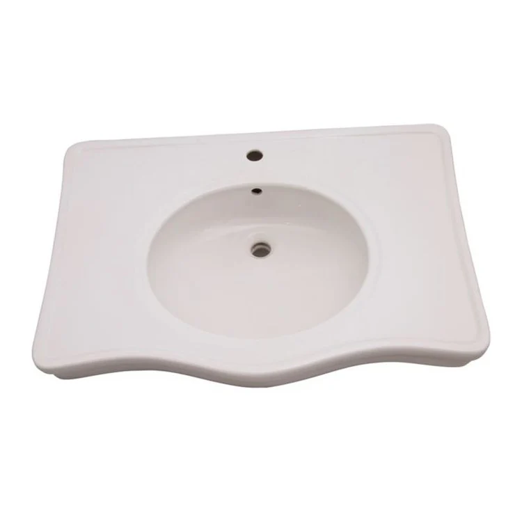 Pedestal Top Galaxy 28 Inch White Vitreous China Rectangle - Frankwebs