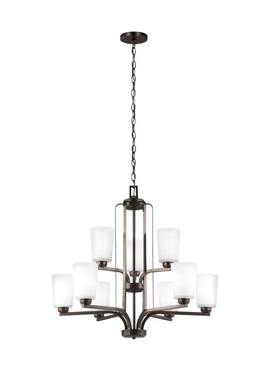 Franport Nine-Light Two-Tier LED Chandelier - Frankwebs