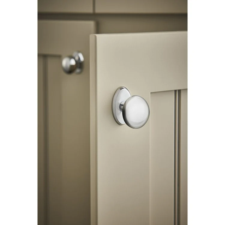 Knob Aspen II Round Brushed Satin Nickel Bronze 1-1/8 x 1-1/8 x 7/8 Inch 7/8 Inch - Frankwebs