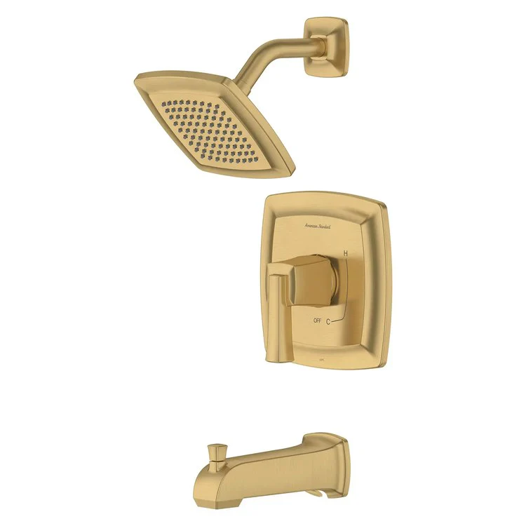 Tub and Shower Trim Townsend with Pressure Balance Cartridge 1 Lever Brushed Cool Sunrise WaterSense/CEC 1.75 Gallons per Minute Single Function for Flash Rough Valve Bodies RU101/102/107/107E/108/108E/109 and SS - Frankwebs