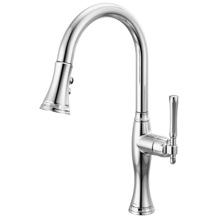 Kitchen Faucet Tulham 1 Lever ADA Brilliance Stainless 360 Degree Swivel 1 Hole 1.8 Gallons per Minute - Frankwebs