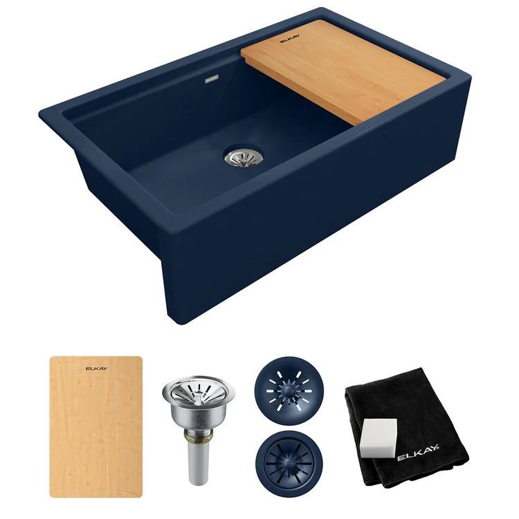 Kitchen Sink Quartz Luxe 36 x 21.5 Inch Single Bowl Perfect Drain Parchment Farmhouse - Frankwebs