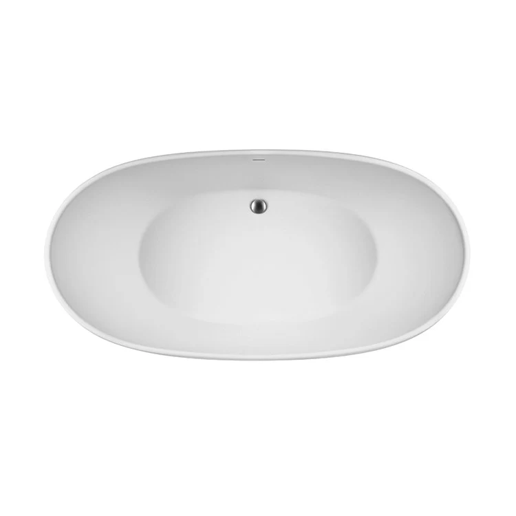 Soaking Tub Elise 72.875 x 37 Inch Freestanding Integrated Pedestal Center Biscuit Matte Sculpturestone 102 Gallons 25-1/4 Inch - Frankwebs
