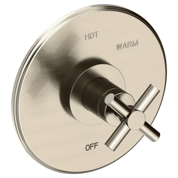 Pressure Balance Valve Trim East Linear Round 1 Cross Midnight Chrome ADA Depth 3-3/7 Inch - Frankwebs