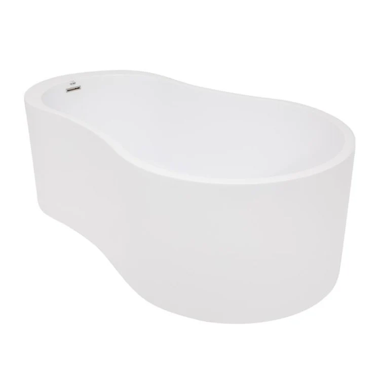 Soaking Tub Metro Collection Anaha 64 x 36 Inch Freestanding Tub Only End Almond Hydroluxe SS - Frankwebs