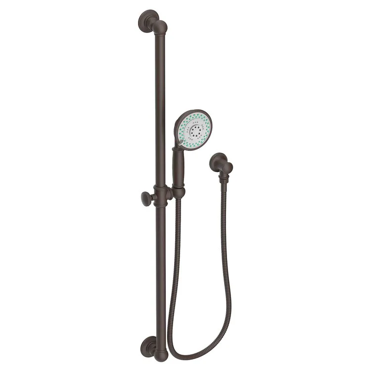 Handshower Set Tub and Shower Slidebar with Wheel Handle Polished Brass Uncoated Living 3 Function 1.8 Gallons per Minute - Frankwebs