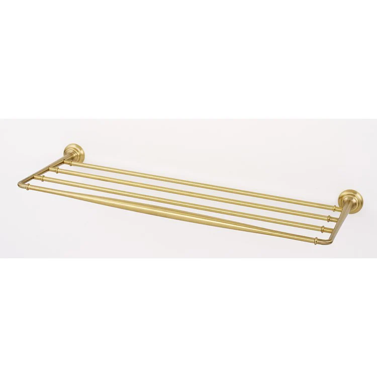 Towel Rack Charlie's Bath Unlacquered Brass 24 Inch Brass 10-5/16 Inch Concealed Wall Mount - Frankwebs