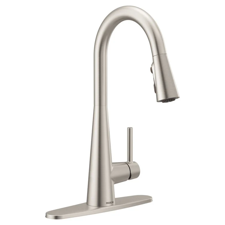Kitchen Faucet Sleek 1 Lever ADA Spot Resist Stainless High Arc 1/3 Hole 1.5 Gallons per Minute - Frankwebs