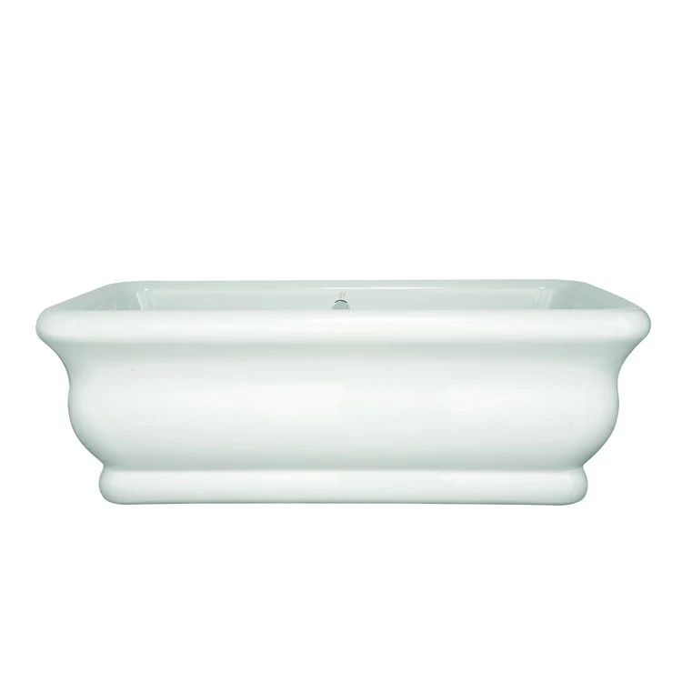 Soaking Tub Designer Collection Michelangelo 70 x 36 Inch Freestanding Tub Only Side Center White Acrylic - Frankwebs