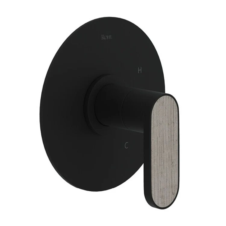 Pressure Balance Valve Trim Miscelo Less Diverter 1 Metal Lever with Whitewash Barnwood Inserts Matte Black 6.0 Gallons per Minute - Frankwebs