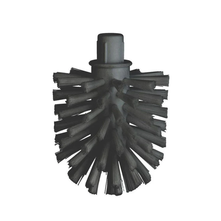 Toilet Brush Xtra Round Spare Brush Head Black Nylon 3 x 3 x 4-1/4 Inch - Frankwebs