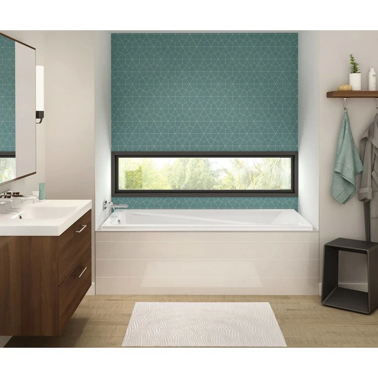 Tub Exhibit 66 x 34 Inch Drop-in Combined Whirlpool Aeroeffect End White Acrylic - Frankwebs