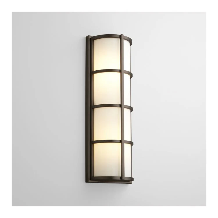 Leda Two-Light LED Outdoor Wall Sconce - Oiled Bronze - Frankwebs