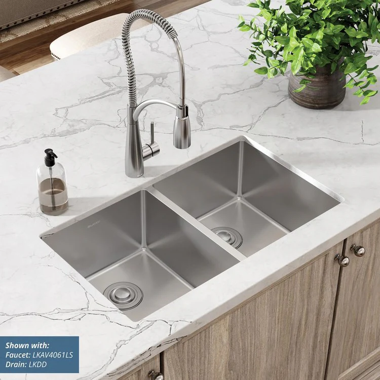 Kitchen Sink Crosstown 31.5 x 18.5 Inch Double Bowl Equal Polished Satin Undermount - Frankwebs