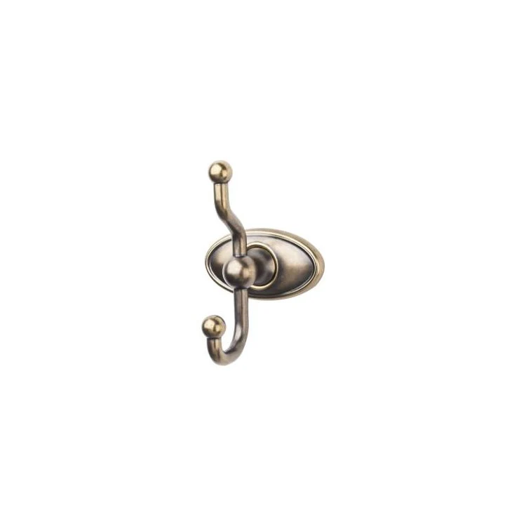 Edwardian Double Robe Hook with Oval Backplate - Oil Rubbed Bronze - Frankwebs