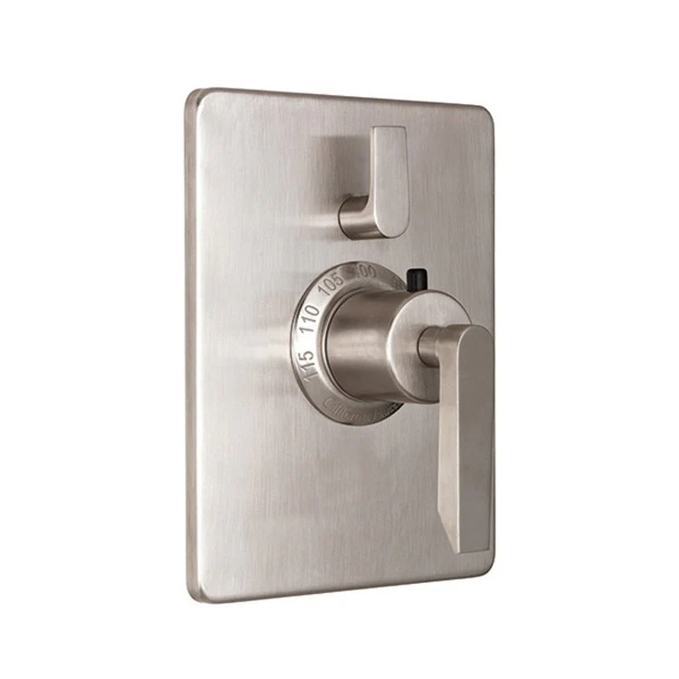 Thermostatic Trim Rincon Bay Rectangular with Single Volume Control 2 Lever Bella Terra Bronze ADA for Requires Rough Valve TH51-R Or TH51D2-R Handles and Escutcheon Brass - Frankwebs