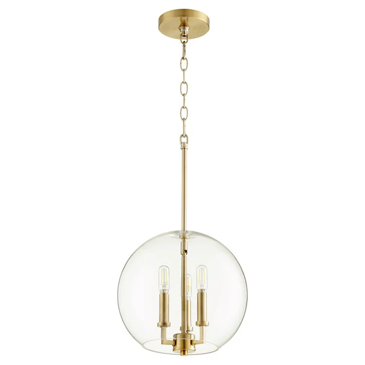 Transitional Three-Light Globe Pendant - Frankwebs