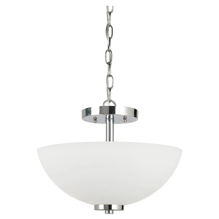 Oslo Two-Light Convertible Semi-Flush Mount Ceiling Fixture/Pendant - Frankwebs