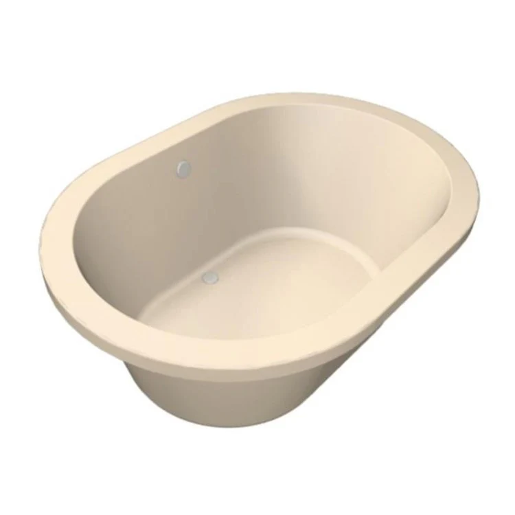 Combination Tub Designer Collection Lorraine 74 x 44 x 22 Inch Drop-In Center Drain Bone Oval - Frankwebs