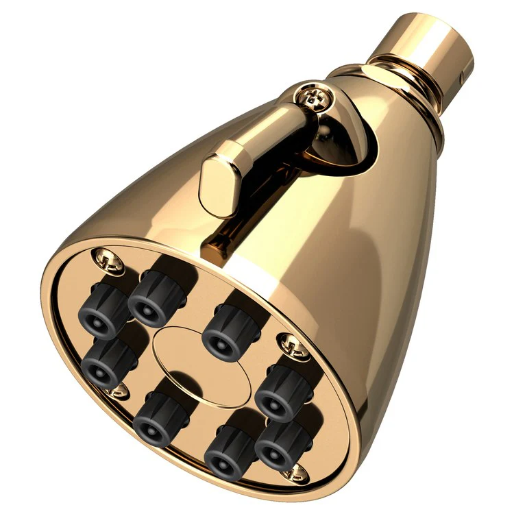 Single-Function Eight-Jet Showerhead - Aged Brass - Frankwebs