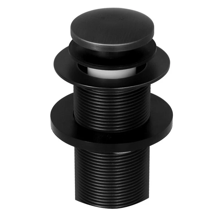 Pop-Up Drain Extended Brushed Nickel Brass for Tubs without Overflow - Frankwebs