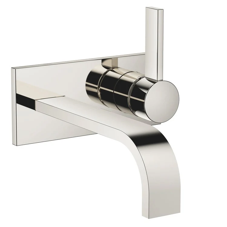Lavatory Faucet MEM Wall Mount Mixer 1 Lever ADA WaterSense Chrome 1.2 Gallons per Minute Less Drain 2 Hole - Frankwebs