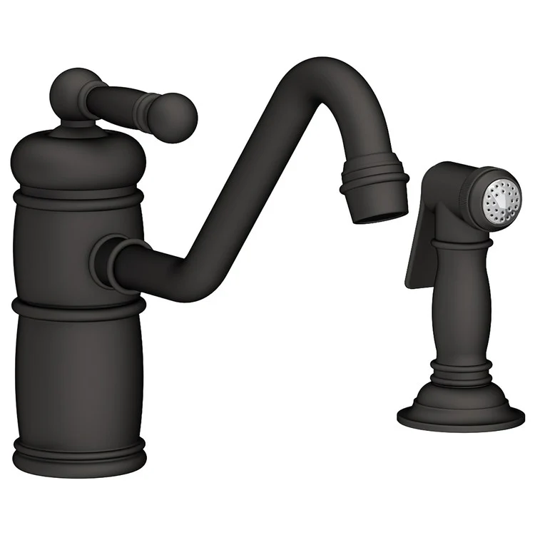 Kitchen Faucet Nadya 1 Lever ADA Antique Nickel Pull Out Sidespray Spout Height 5-11/16 Inch Spout Reach 9-11/16 Inch 1.8 Gallons per Minute - Frankwebs