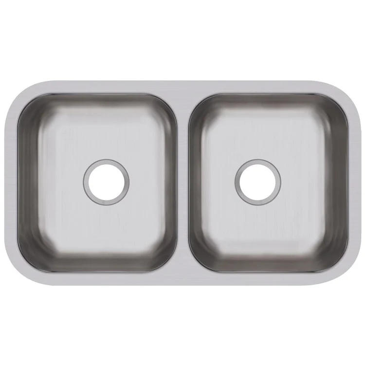 Kitchen Sink Dayton 31.75 x 18.25 Inch Double Bowl Equal Soft Satin Undermount 8 Inch - Frankwebs