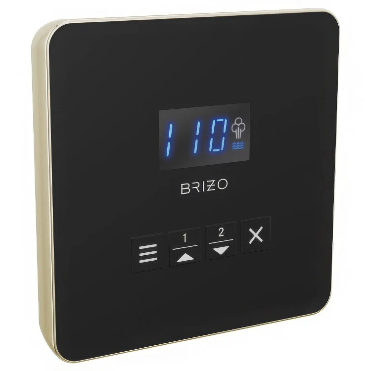Steambath Control Mystix Linear Square Lumicoat Polished Nickel Surface Mount Inside Steam Room Selectable RapidMist Patented Dual Sensor Technology - Frankwebs