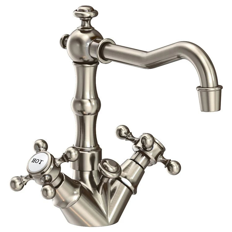Lavatory Faucet Chesterfield 2 Cross ADA Antique Brass 1.2 Gallons per Minute Brass Spout Height 5-1/4 Inch - Frankwebs