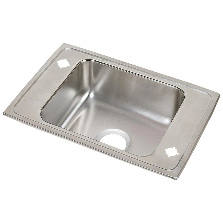 Classroom Sink Lustertone 31 x 19.5 Inch Single Bowl 4 Hole Lustrous Satin Drop-In Minimum Cabinet Size 36 Inch 7-5/8 Inch 18 Gauge Bottom Only Pads 64090014 Mounting Hardware Included for Countertops Up to 3/4IN - Frankwebs