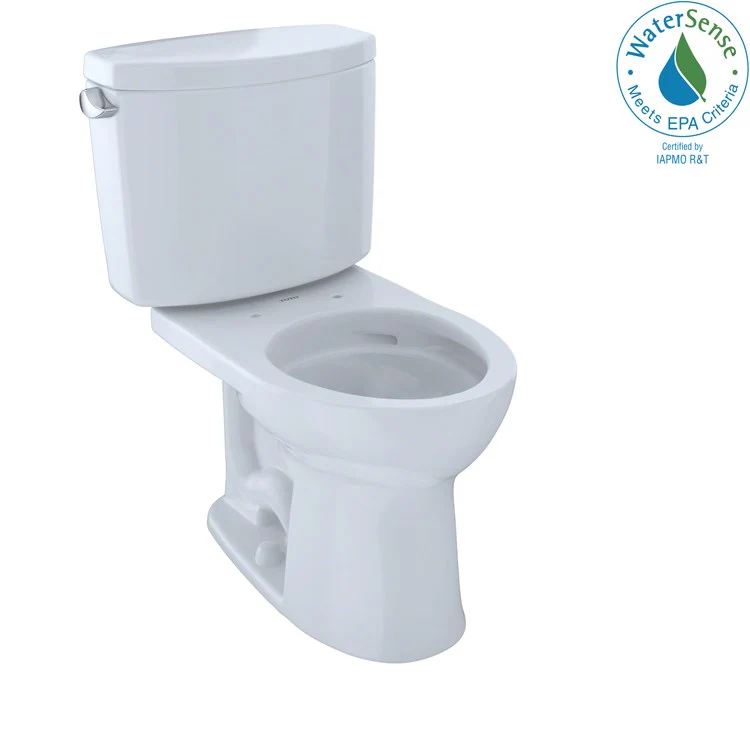 Toilet Drake II 2 Pieces Universal Height Bone Round Front ADA 30 Inch 1.28 Gallons per Flush Left Hand Chrome Less Seat - Frankwebs