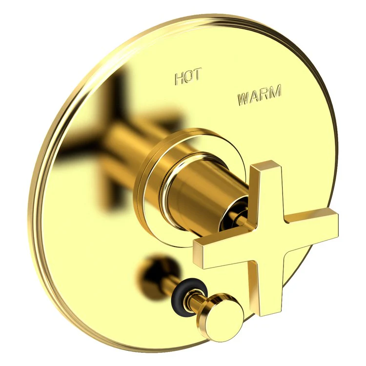 Pressure Balance Valve Trim Dorrance with Diverter Pull Knob 1 Cross Forever Brass PVD ADA Depth 3-1/6 Inch - Frankwebs