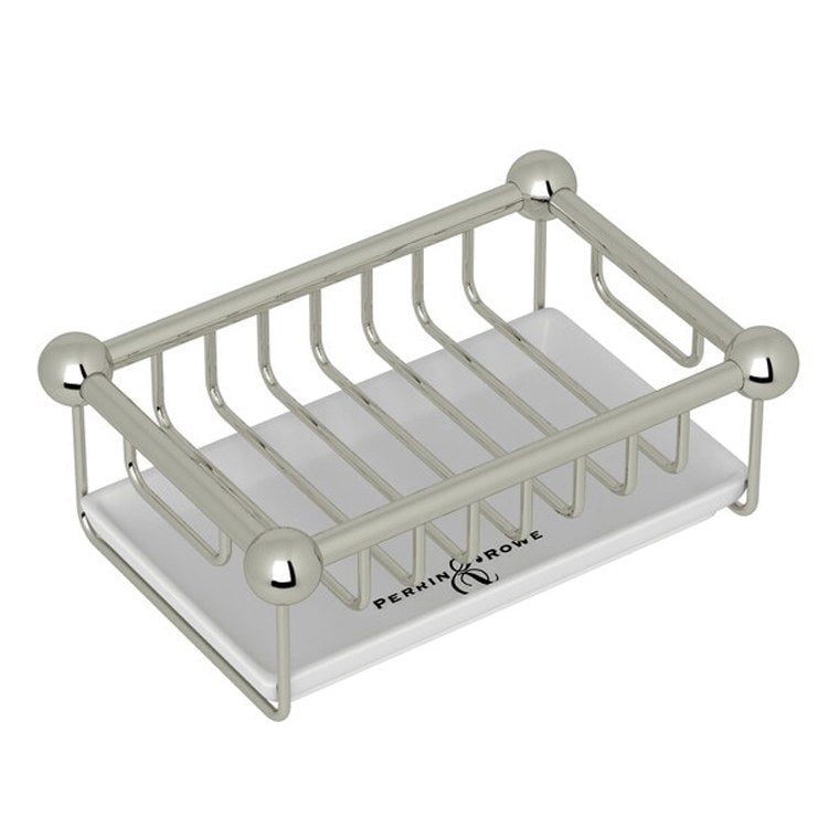 Soap Basket Polished Chrome 3-3/4 Inch Brass Free Standing - Frankwebs