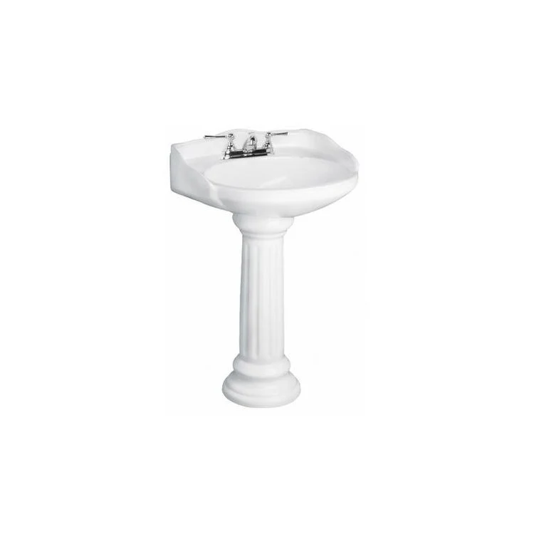 Pedestal Top Vicki 21-7/8 Inch White 4 Inch Spread Vitreous China - Frankwebs