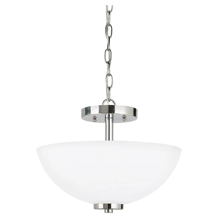 Oslo Two-Light Convertible Semi-Flush Mount Ceiling Fixture/Pendant - Frankwebs