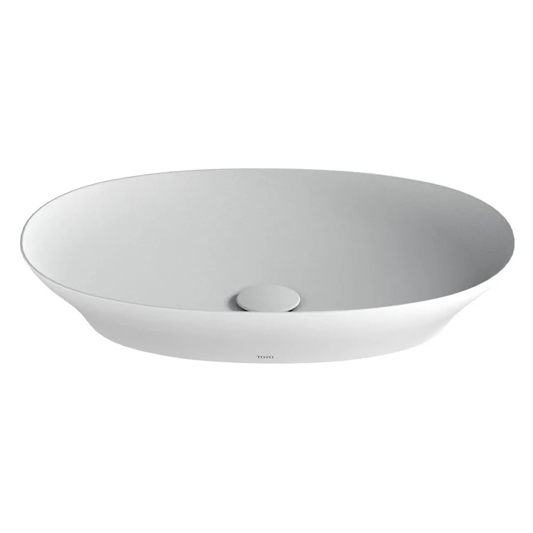 Vessel Kiwami Renesse Oval Lavatory Clean Matte White Vitreous China 23-5/8 x 16-9/16 x 3-9/16 Inch ADA - Frankwebs
